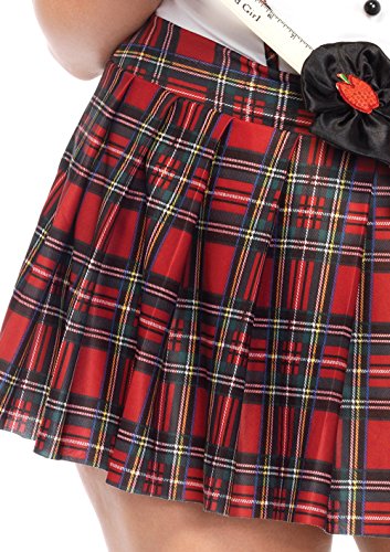 Leg Avenue Women's Plus-Size Boarding School Flirt School Girl Halloween Costume Red/White 1X