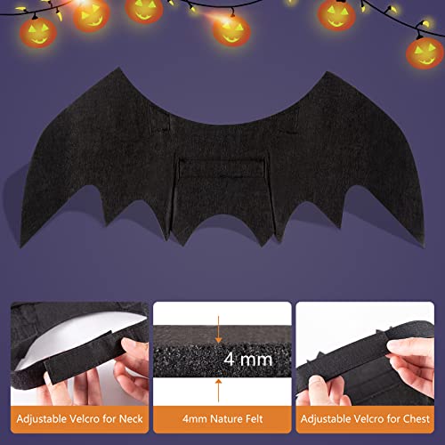 Cat Bat Wings, HKFUON Dog Pet Costume for Halloween Party Decoration, Adjustable Cute Black Bat Wings for Small Puppy Kitten Clothes Outfit Cosplay Halloween Pet Apparel Stuff Dress Up Accessories
