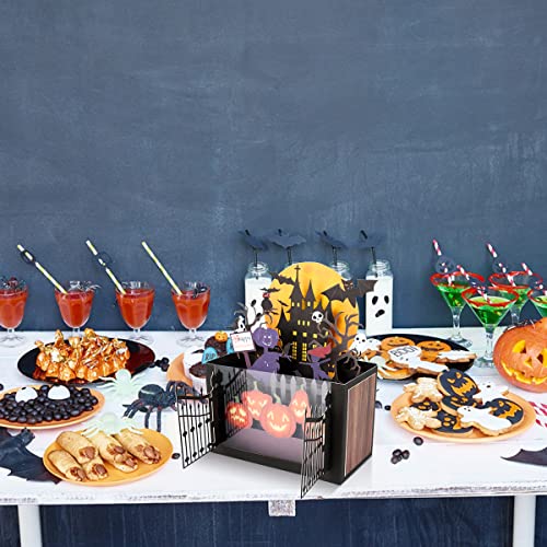 Giiffu Haunted House Halloween Card, Happy Halloween Celebration Greeting Cards, Handmade Halloween Pop Up Card, Personalised 3d Pop Up Box Card, Birthday, New Home, Congratulations, Thank You