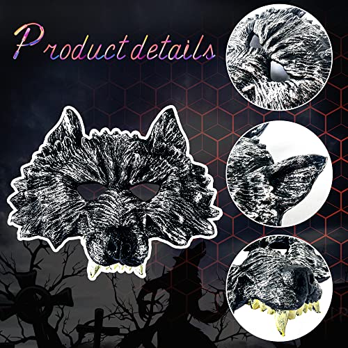 Eppsoie Child Muscle Wolf Suits Costume for Boys Kids Halloween Wolf Costumes with Wolf Mask Monster Dress up(6-8)