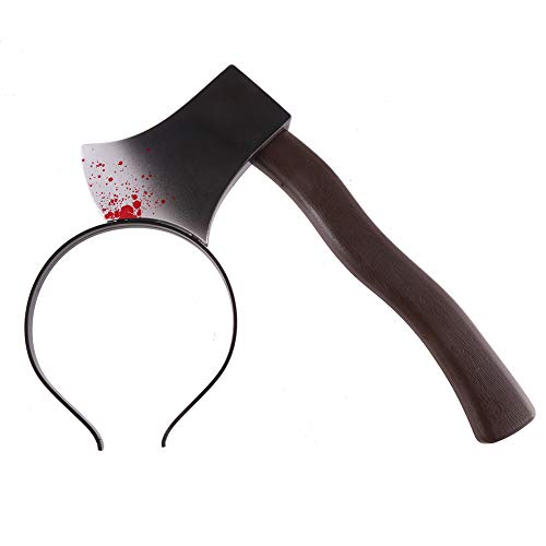 CCINEE 4 Pieces Halloween Costume Weapon Headband Bleeding Knife Headband Accessory Horrible Funny Prop for Party Favors