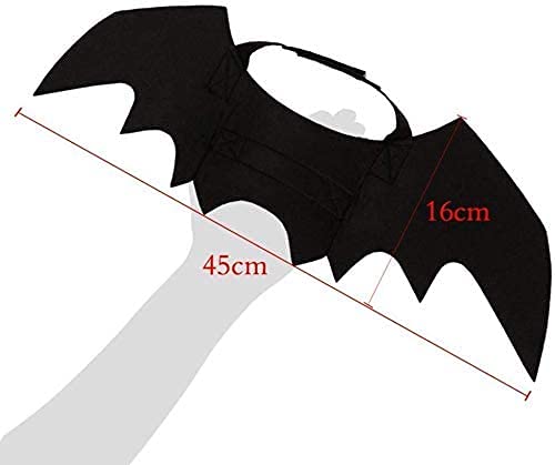 Pet Cat Costume Halloween Bat Wings Pet Costumes Pet Apparel for Small Dogs and Cats, Collar Cosplay Bat Costume