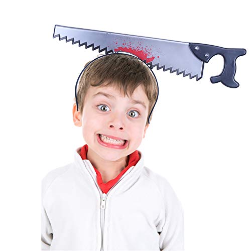CCINEE 4 Pieces Halloween Costume Weapon Headband Bleeding Knife Headband Accessory Horrible Funny Prop for Party Favors