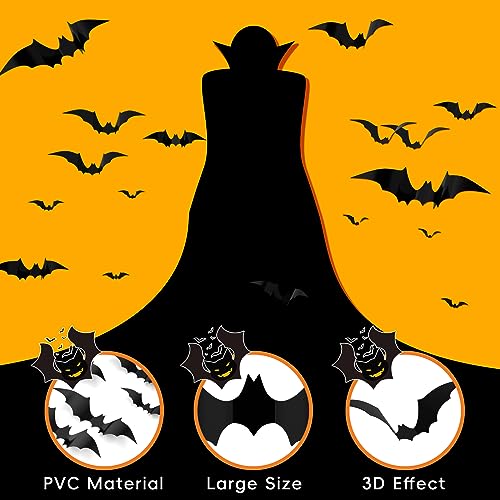 Spooky Halloween Bats Decoration Set - 100 Pieces