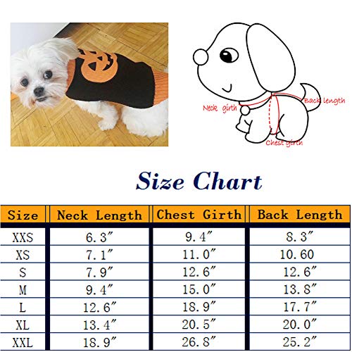 NACOCO Dog Sweater Pumpkin Pet Sweaters Halloween Holiday Party for Cat and Puppy (S)