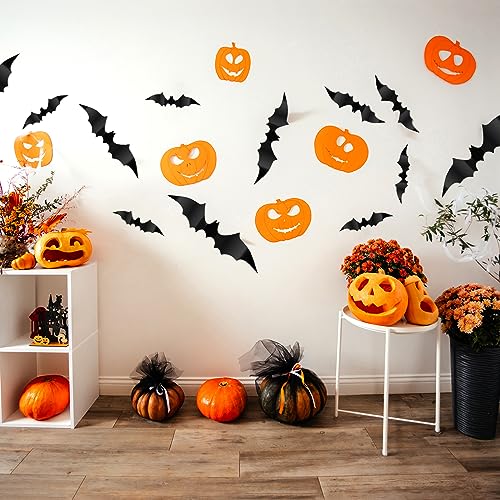 Spooky Halloween Bats Decoration Set - 100 Pieces