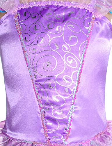 Joy Join Little Girls Princess Mermaid Costume for Girls Dress Up Party with Wig,Crown, Mace 3-4 Years