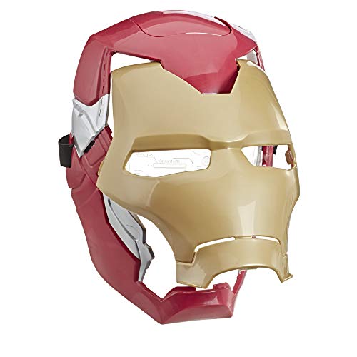Avengers Marvel Iron Man Flip FX Mask with Flip-Activated Light Effects for Costume and Role-Play Dress Up Brown/a