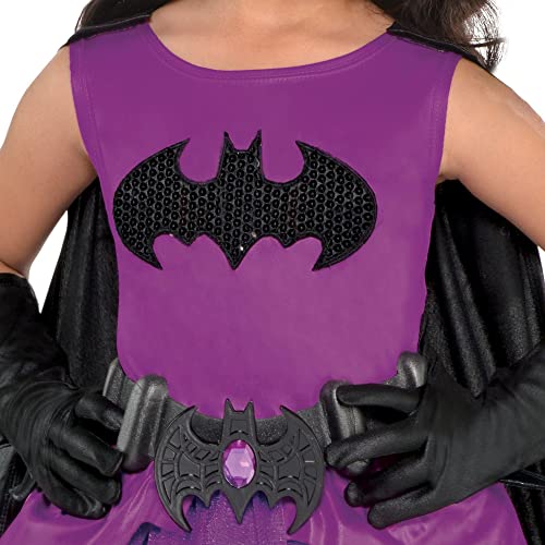 SUIT YOURSELF Purple Batgirl Halloween Costume for Toddler Girls, Batman, 3-4T, Includes Dress, Cape, Mask and More