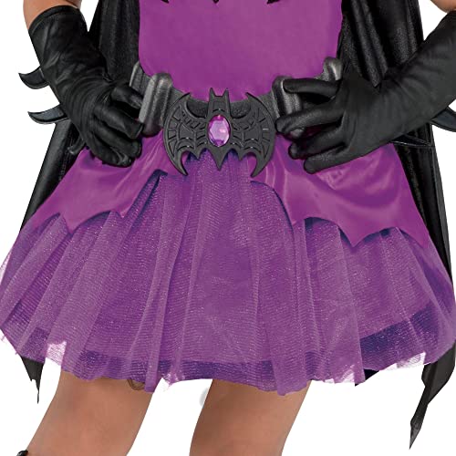 SUIT YOURSELF Purple Batgirl Halloween Costume for Toddler Girls, Batman, 3-4T, Includes Dress, Cape, Mask and More