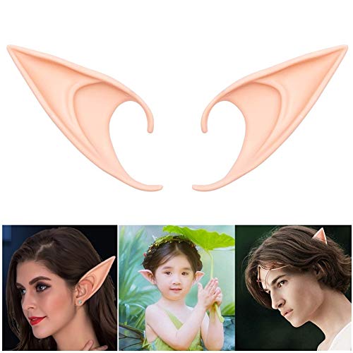 GREAT&LUCKY Cosplay Fairy Pixie Elf Ears - Soft Pointed Tips Anime Party Dress Up Costume Masquerade Accessories for Halloween Christmas Party, 3 Pair