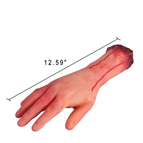 Halloween Blood Props Fake Scary Severed Hand Broken for Haunted House Halloween Vampire Zombie Party Decorations Supplies (Broken Hands(Left + Right))