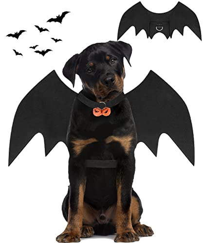 Halloween Dog Bat Wings Costume, Pet Halloween Cosplay Party Dress Up Costume for Large Dog(L)