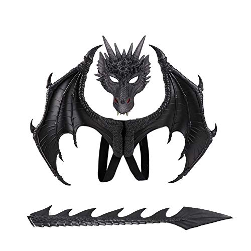 Forart Kids Fantasy Halloween Dinosaurio Dragon Costume Child Animal Mask Wing Tail Accessory for Halloween Party