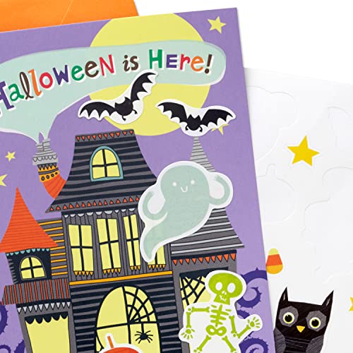 Hallmark Kids Halloween Cards Assortment with Stickers (2 Designs, 12 Flat Cards and Envelopes, 12 Sticker Sheets) (5ELT1008)