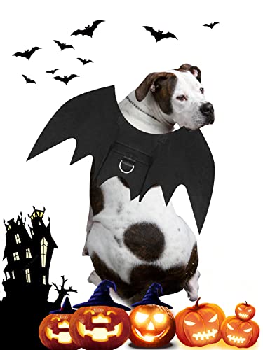 Halloween Dog Bat Wings Costume, Pet Halloween Cosplay Party Dress Up Costume for Large Dog(L)