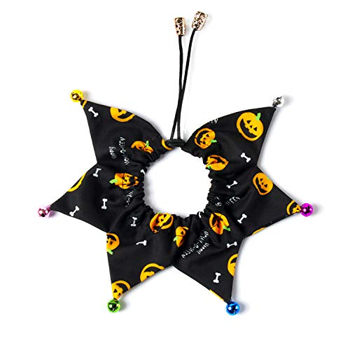 Rypet Cat Halloween Costume - Halloween Cat Collar with Bells and Halloween Pumpkin Hat Cat Costume Suit for Cats and Small Dogs…