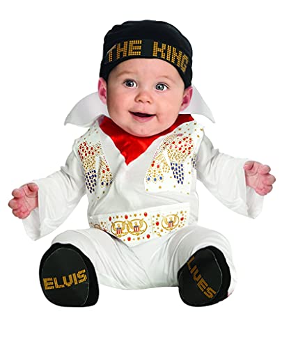 Rubie's baby boys Elvis Onesie Costume Party Supplies, Multi-color, 6-12 Months US