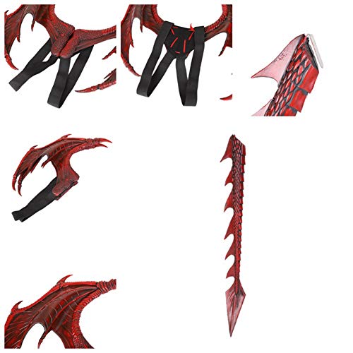 Forart Kids Fantasy Halloween Dinosaurio Dragon Costume Child Animal Mask Wing Tail Accessory for Halloween Party