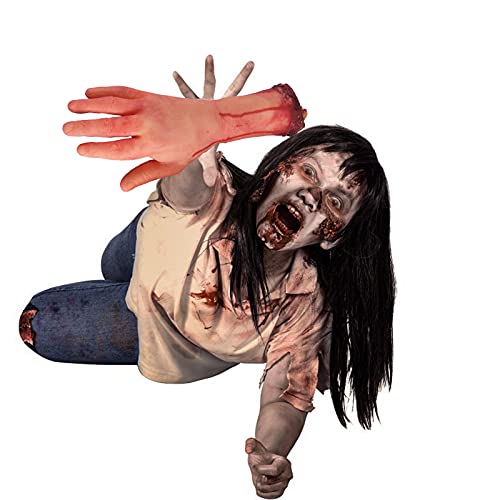 Halloween Blood Props Fake Scary Severed Hand Broken for Haunted House Halloween Vampire Zombie Party Decorations Supplies (Broken Hands(Left + Right))
