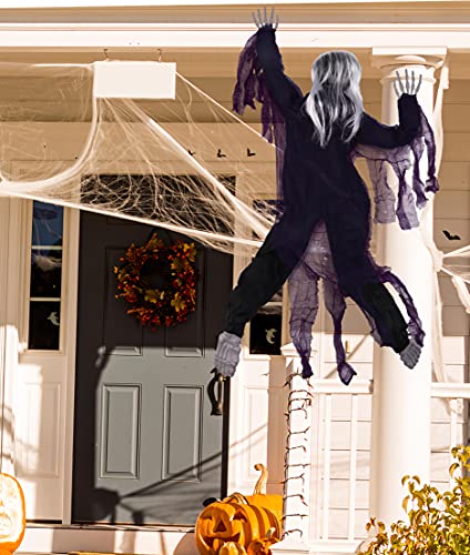 Renbuzhu Halloween Decorations Outdoor,Scary Climbing Zombie Props - Yard,Wall,Haunted House Indoor Decor