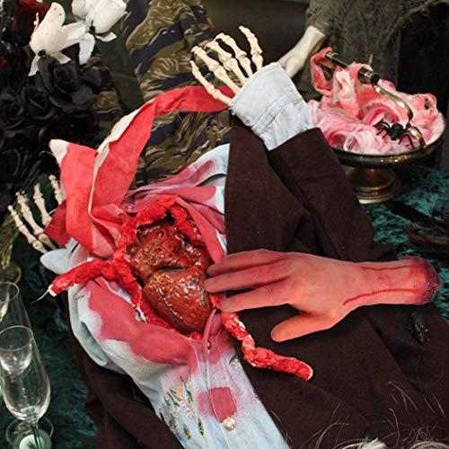 Halloween Blood Props Fake Scary Severed Hand Broken for Haunted House Halloween Vampire Zombie Party Decorations Supplies (Broken Hands(Left + Right))