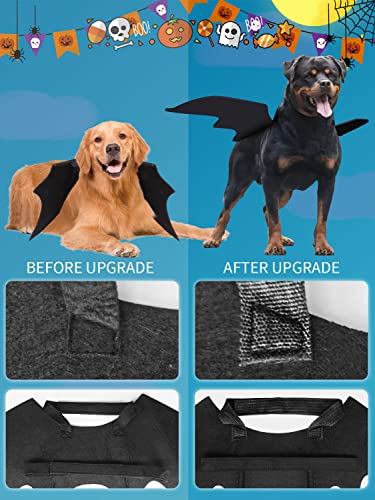 Halloween Dog Bat Wings Costume, Pet Halloween Cosplay Party Dress Up Costume for Large Dog(L)