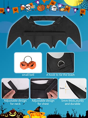 Halloween Dog Bat Wings Costume, Pet Halloween Cosplay Party Dress Up Costume for Large Dog(L)