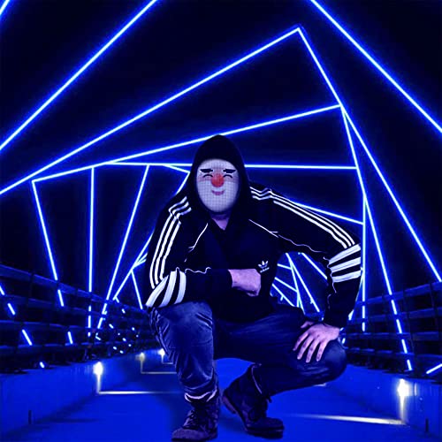 Funle Led Mask Smart Cool Light Up Rave Digital Electric Glow DJ Mask Face Transforming Halloween Costume Mask for Kid Adult