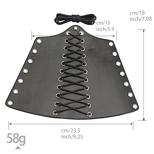GelConnie Leather Gauntlet Wristband Medieval Bracers Viking Wrist Guards Archery Guards Bracers Wide Arm Armor Cuff for Women Men Halloween Renaissance Costume Props