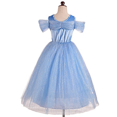 Dressy Daisy Girls' Princess Dress Costume Christmas Halloween Fancy Dresses Up Butterfly Size 6X-8 Blue