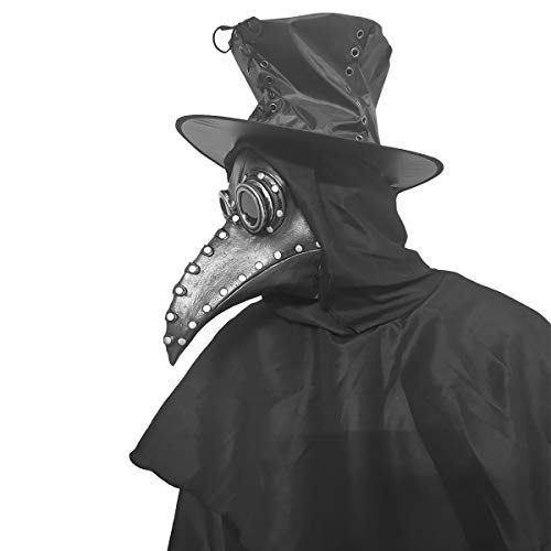 Stegosaurus Plague Doctor Bird Mask Long Nose Beak Cosplay Steampunk Halloween Costume Props Latex Material