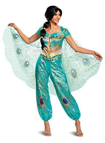 Disguise womens Jasmine Teal Deluxe Adult Sized Costumes, Green, X-Large US