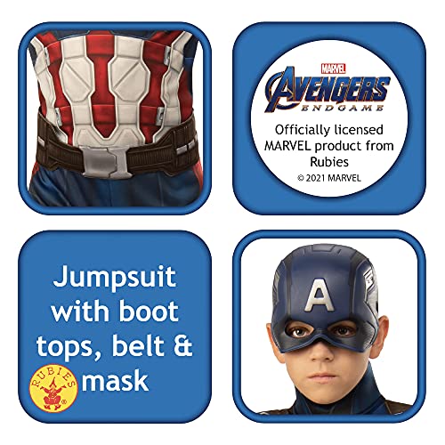 Rubie's Marvel: Avengers Endgame Child's Captain America Costume & Mask, Medium