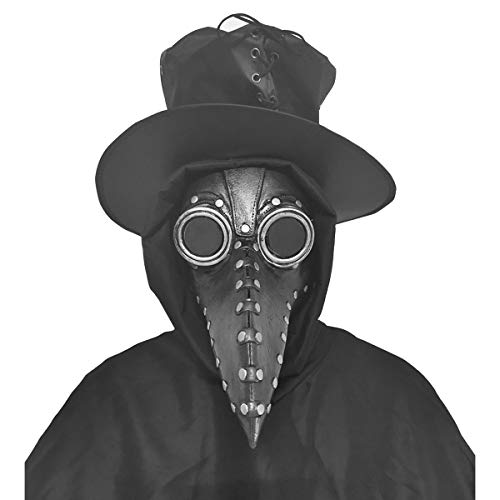 Stegosaurus Plague Doctor Bird Mask Long Nose Beak Cosplay Steampunk Halloween Costume Props Latex Material