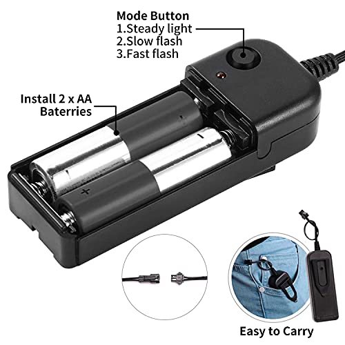 Halloween Led Light up Mask - Led Mask Costume Mask El Wire Hacker Mask Led Face Mask for Halloween Festival Party