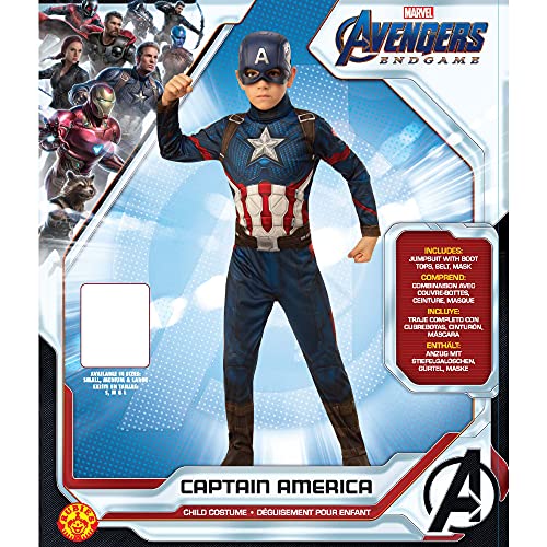 Rubie's Marvel: Avengers Endgame Child's Captain America Costume & Mask, Medium