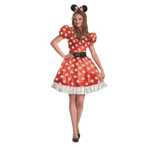 Disney Disguise Women's Red Minnie Mouse Classic Costume, Red/Black/White, X-Large