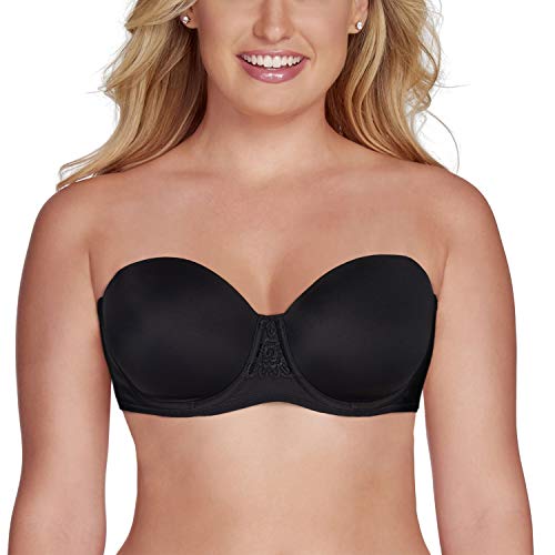Vanity Fair womens Beauty Back Smoothing Strapless (34b - 44dd) Bra, Midnight Black, 36D US