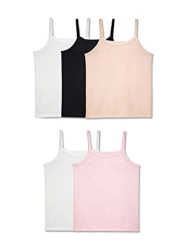 Fruit of the Loom Girls' Big Undershirts (Camis & Tanks), Cami-5 Pack-Assorted, Small