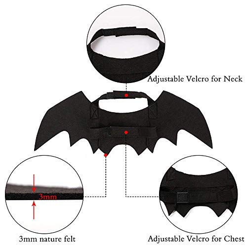 Pet Cat Bat Wings for Halloween, Cosplay Bat Wing Costume Decoration for Puppy Dog Cat