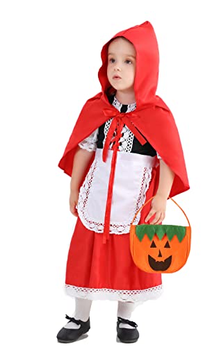 Little Red Riding Hood Costume Girls Halloween Costumes Kids Toddler Cape 2T