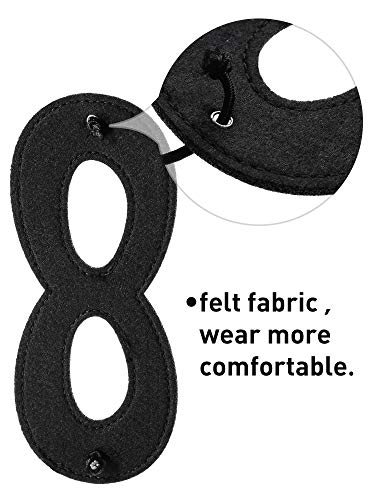 Boao 24 Pack Black Felt Eye Mask Half Masks Halloween Dress up Masks with Adjustable Elastic Rope for Party Cosplay Costume Accessory (Black)