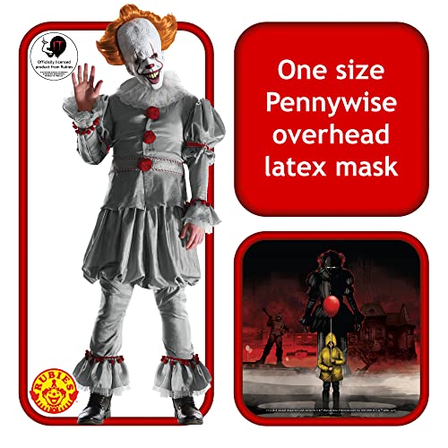 Rubie's mens It Movie Overhead Pennywise Costume Mask, 2017 Version, One Size US