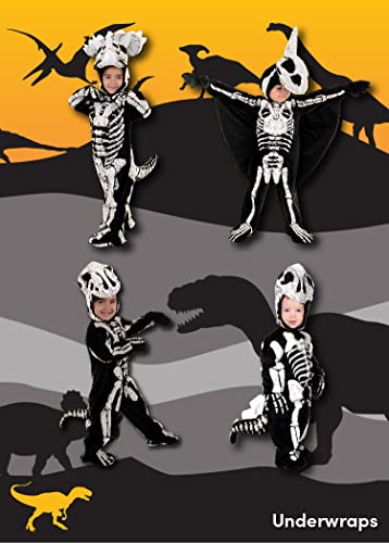 UNDERWRAPS boys Toddler's T-rex Skeleton - Fossil Costume, Black/White, Large 2-4T US