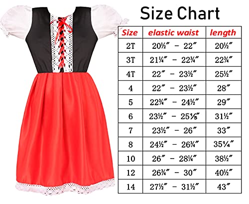 Little Red Riding Hood Costume Girls Halloween Costumes Kids Toddler Cape 2T