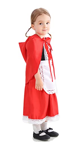 Little Red Riding Hood Costume Girls Halloween Costumes Kids Toddler Cape 2T