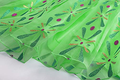 ReliBeauty Girls Princess Costume Dress up, Apple Green, with Accessories, 6-7/130