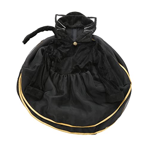 yolsun Girl Black Cat Costume Halloween Cosplay Outfit(7-8 Years)