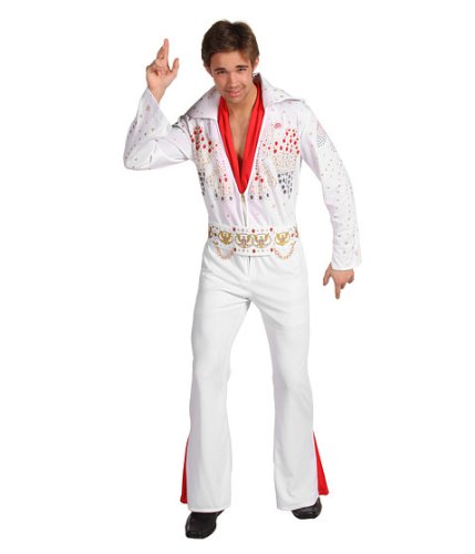 Rubie's mens Elvis Now Deluxe Aloha Adult Sized Costumes, White, Large US